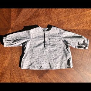 Bonpoint Gray with Purple Stars Tunic, 0-3 M